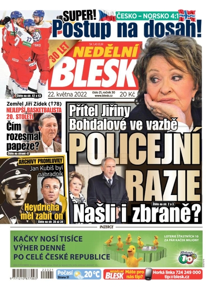 E-magazín NEDĚLNÍ BLESK - 22.5.2022 - CZECH NEWS CENTER a. s.