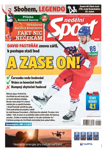 E-magazín nedělní Sport - 22.5.2022 - CZECH NEWS CENTER a. s.