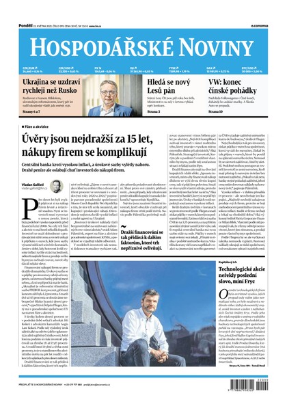 E-magazín HN 099 - 23.05.2022  - Economia, a.s.