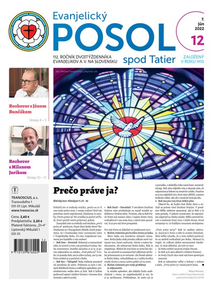 E-magazín Evanjelický POSOL spod Tatier 12-2022 - TRANOSCIUS a.s.
