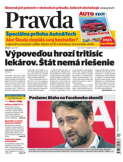 E-magazín Denník Pravda 15. 06. 2022 - OUR MEDIA SR a. s.