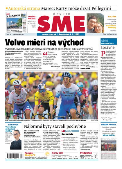 E-magazín SME 4-7-2022 - Petit Press, a.s. 