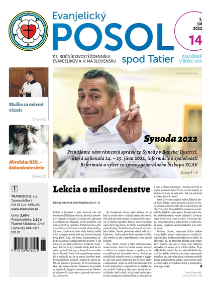 E-magazín Evanjelický posol spod Tatier 14-2022 - TRANOSCIUS a.s.