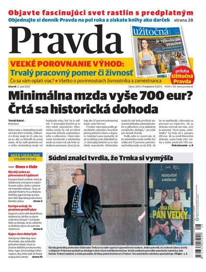 E-magazín Denník Pravda 12. 07. 2022 - OUR MEDIA SR a. s.