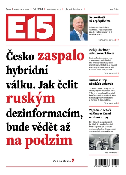 E-magazín E15 - 13.7.2022 - CZECH NEWS CENTER a. s.