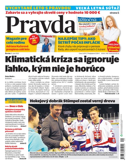 E-magazín Denník Pravda 21. 07. 2022 - OUR MEDIA SR a. s.