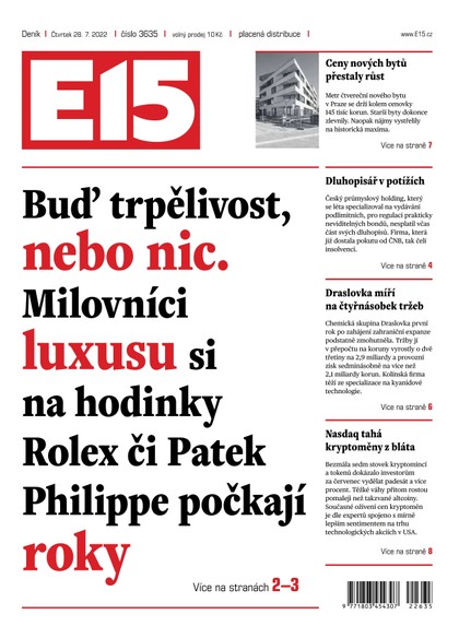 E-magazín E15 - 28.7.2022 - CZECH NEWS CENTER a. s.