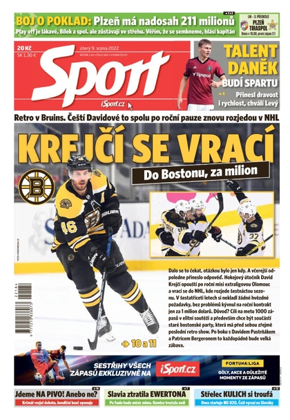 E-magazín Sport - 9.8.2022 - CZECH NEWS CENTER a. s.