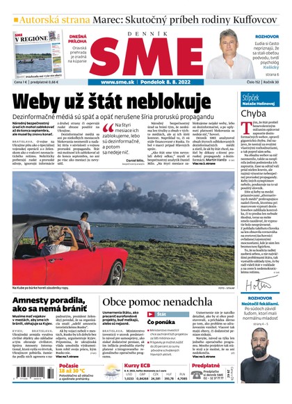E-magazín SME 8-8-2022 - Petit Press, a.s. 