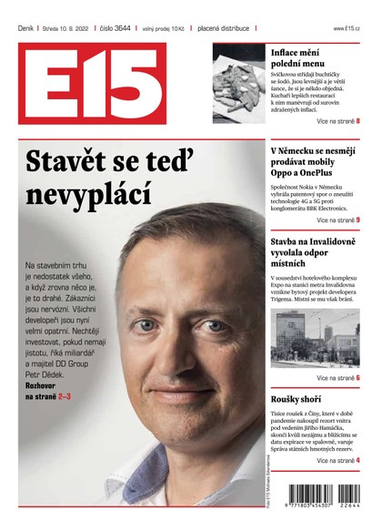 E-magazín E15 - 10.8.2022 - CZECH NEWS CENTER a. s.