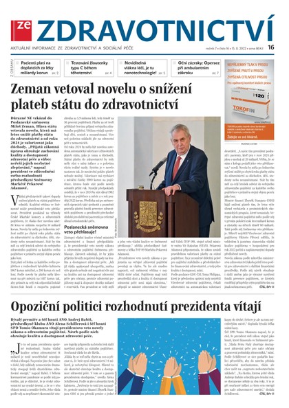 E-magazín Ze Zdravotnictví 16/2022 - A 11 s.r.o.