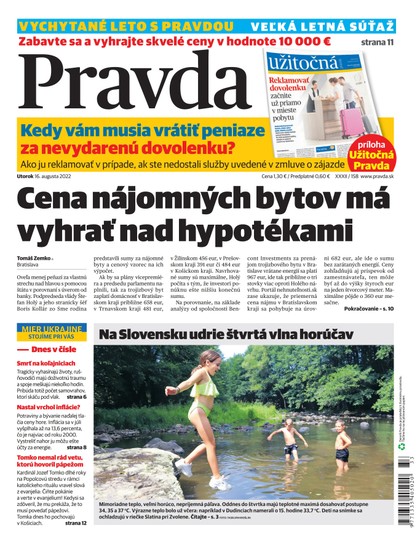 E-magazín Denník Pravda 16. 8. 2022 - OUR MEDIA SR a. s.