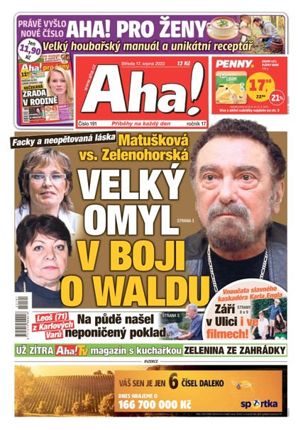 E-magazín Aha! - 17.8.2022 - CZECH NEWS CENTER a. s.