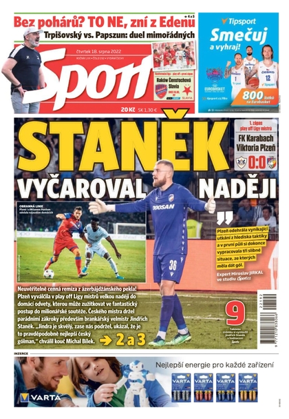 E-magazín Sport - 18.8.2022 - CZECH NEWS CENTER a. s.