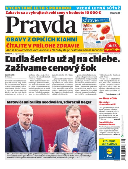 E-magazín Denník Pravda 22. 8. 2022 - OUR MEDIA SR a. s.