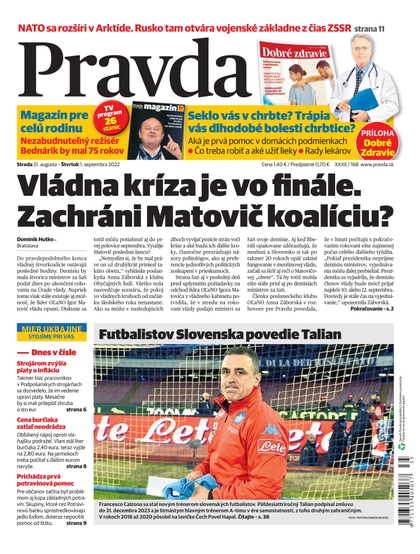 E-magazín Denník Pravda 31. 8. 2022 - OUR MEDIA SR a. s.