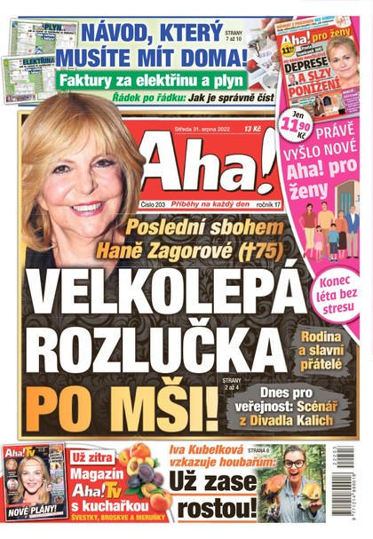 E-magazín Aha! - 31.8.2022 - CZECH NEWS CENTER a. s.