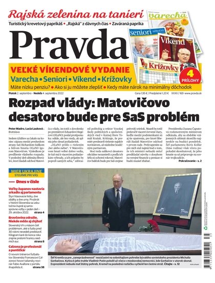 E-magazín Denník Pravda 02. 09. 2022 - OUR MEDIA SR a. s.
