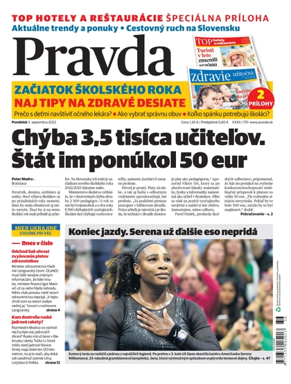 E-magazín Denník Pravda 5. 9. 2022 - OUR MEDIA SR a. s.