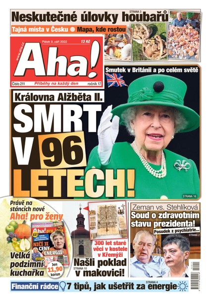 E-magazín Aha! - 9.9.2022 - CZECH NEWS CENTER a. s.