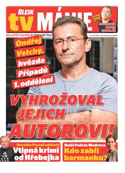 E-magazín BLESK Tv manie - 10.9.2022 - CZECH NEWS CENTER a. s.