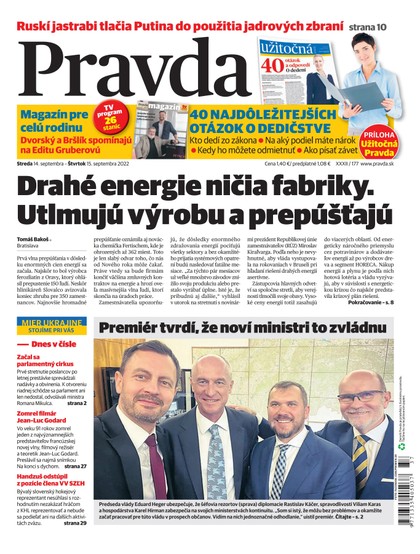 E-magazín Denník Pravda 14. 9. 2022 - OUR MEDIA SR a. s.