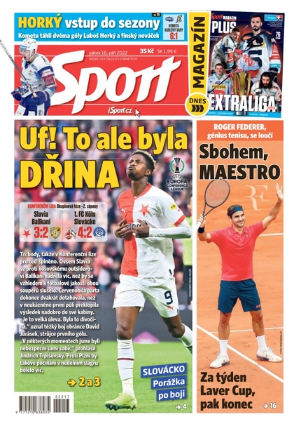 E-magazín Sport - 16.9.2022 - CZECH NEWS CENTER a. s.