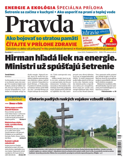 E-magazín Denník Pravda 19. 9. 2022 - OUR MEDIA SR a. s.