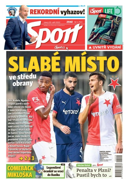E-magazín Sport - 20.9.2022 - CZECH NEWS CENTER a. s.