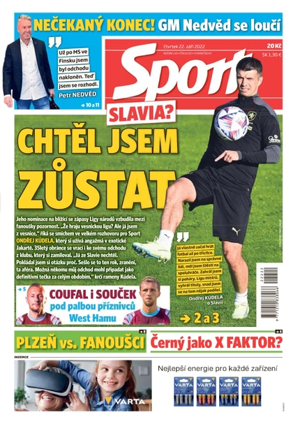 E-magazín Sport - 22.9.2022 - CZECH NEWS CENTER a. s.