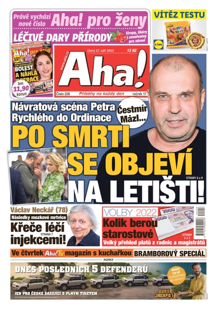 E-magazín Aha! - 27.9.2022 - CZECH NEWS CENTER a. s.