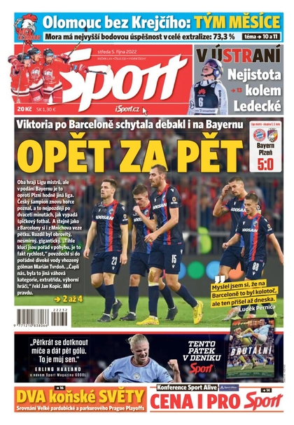 E-magazín Sport - 5.10.2022 - CZECH NEWS CENTER a. s.