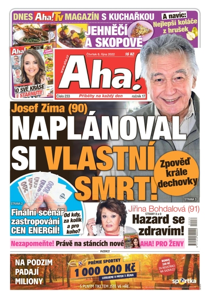 E-magazín Aha! - 6.10.2022 - CZECH NEWS CENTER a. s.