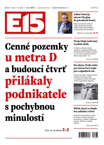 E-magazín E15 - 7.10.2022 - CZECH NEWS CENTER a. s.