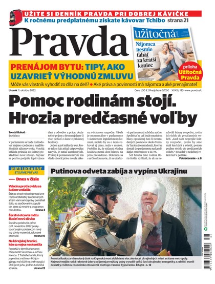 E-magazín Denník Pravda 11. 10. 2022 - OUR MEDIA SR a. s.