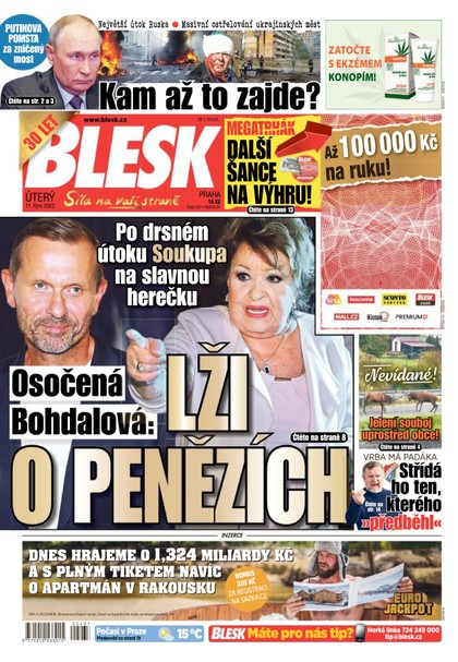 E-magazín BLESK - 11.10.2022 - CZECH NEWS CENTER a. s.