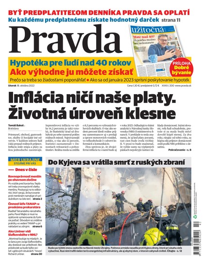 E-magazín Denník Pravda 18. 10. 2022 - OUR MEDIA SR a. s.