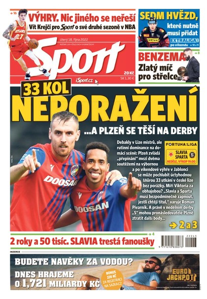 E-magazín Sport - 18.10.2022 - CZECH NEWS CENTER a. s.