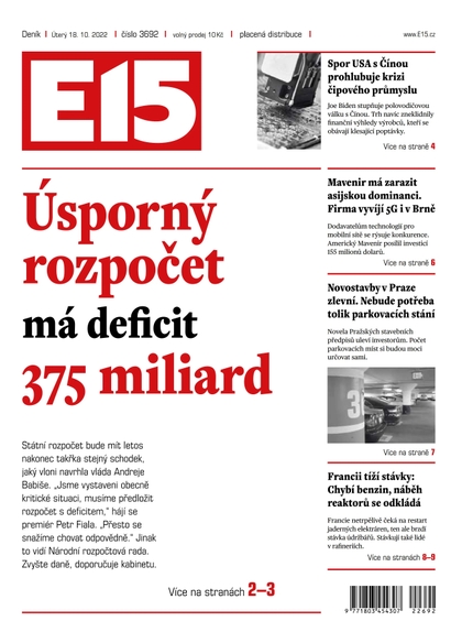 E-magazín E15 - 18.10.2022 - CZECH NEWS CENTER a. s.