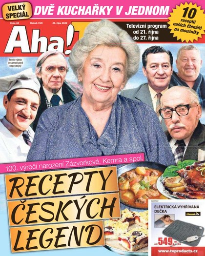 E-magazín Příloha Aha! s Tv magazínem - 20.10.2022 - CZECH NEWS CENTER a. s.