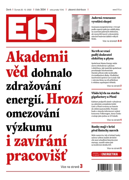 E-magazín E15 - 20.10.2022 - CZECH NEWS CENTER a. s.
