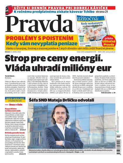 E-magazín Denník Pravda 25. 10. 2022 - OUR MEDIA SR a. s.