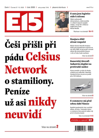 E-magazín E15 - 27.10.2022 - CZECH NEWS CENTER a. s.