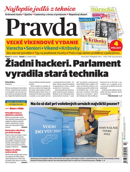 E-magazín Denník Pravda 28. 10. 2022 - OUR MEDIA SR a. s.