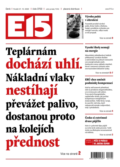 E-magazín E15 - 31.10.2022 - CZECH NEWS CENTER a. s.