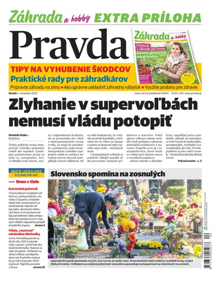 E-magazín Denník Pravda 2. 11. 2022 - OUR MEDIA SR a. s.