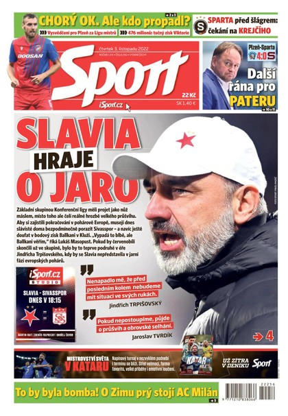 E-magazín Sport - 3.11.2022 - CZECH NEWS CENTER a. s.