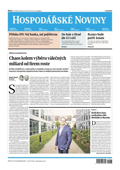 E-magazín HN 216 - 08.11.2022  - Economia, a.s.