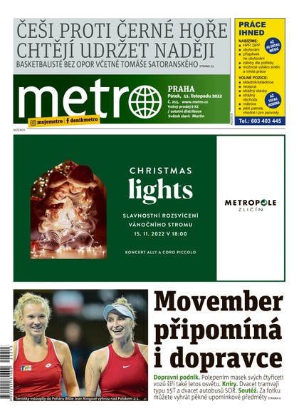 E-magazín METRO - 11.11.2022 - MAFRA, a.s.