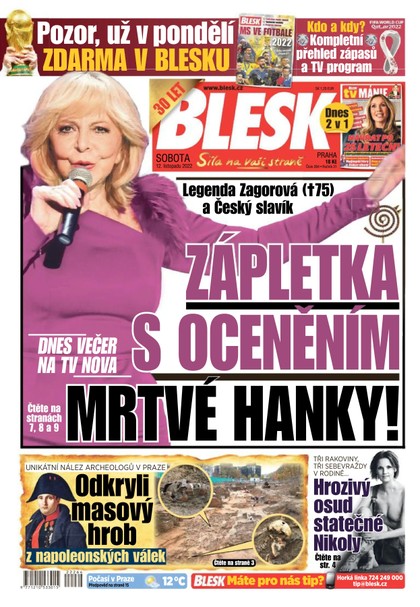 E-magazín Blesk - 12.11.2022 - CZECH NEWS CENTER a. s.